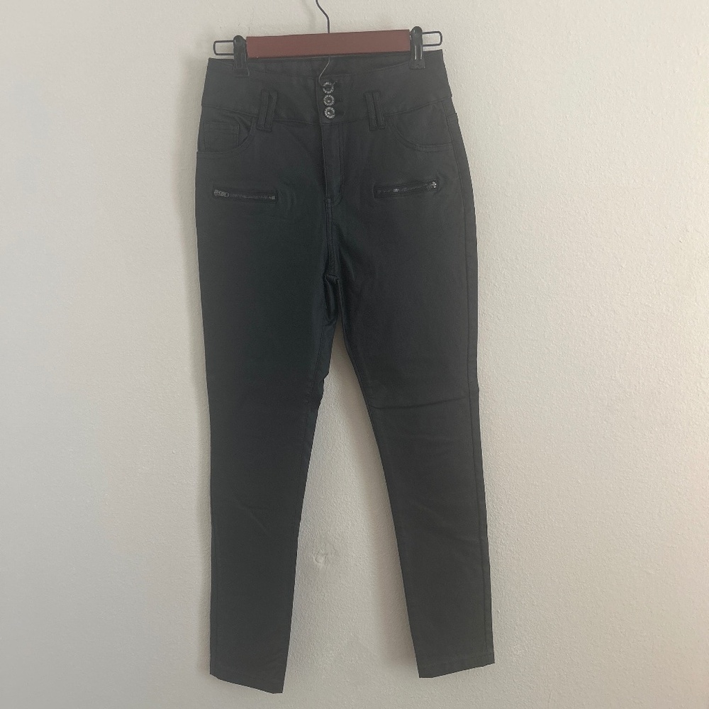 Faux leather pants